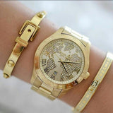 Michael Kors Layton Chronograph Gold Dial Gold Steel Strap Watch for Women - MK5959 Authentic Buy Shop Now
