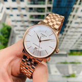 Tissot T Classic Carson Premium Automatic White Dial Rose Gold Steel Strap Watch for Men - T122.407.33.031.00 Authentic Buy Shop Now