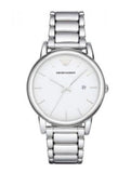 Emporio Armani Classic Luigi Quartz Silver Dial Silver Steel Strap Watch For Men - AR1854 Authentic Buy Shop Now