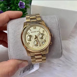 Michael Kors Runway Gold Dial Gold Stainless Steel Strap Watch for Women - MK5055 Authentic Buy Shop Now