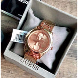 Guess G-Twist Rose Gold Dial Rose Gold Steel Strap Watch for Women - W1082L3 Authentic Buy Shop Now