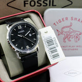 Fossil The Commuter Black Dial Black Leather Strap Watch for Men - FS5406 Authentic Buy Shop Now