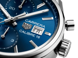 Tag Heuer Carrera Chronograph 41mm Blue Dial Silver Steel Strap Watch for Men - CBK2112.BA0715 Authentic Buy Shop Now