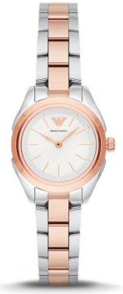 Emporio Armani Analog White Dial Two Tone Steel Strap Watch For Women - AR11029 Authentic Buy Shop Now