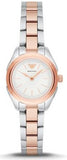 Emporio Armani Analog White Dial Two Tone Steel Strap Watch For Women - AR11029 Authentic Buy Shop Now