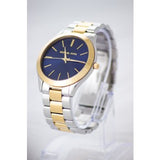 Michael Kors Slim Runway Blue Dial Two Tone Steel Strap Watch for Women - MK3479 Authentic Buy Shop Now