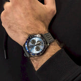 Guess Odyssey Blue Dial Grey Rubber Strap Watch For Men - W1108G6 Authentic Buy Shop Now