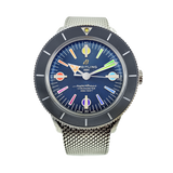 Breitling Superocean Heritage '57 Special Edition II Blue Dial Silver Mesh Bracelet Watch for Men - A103702A1C1A1 Authentic Buy Shop Now