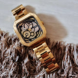 Fossil Inscription Automatic Skeleton Black Dial Gold Steel Strap Watch for Men - BQ2573 Authentic Buy Shop Now