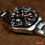 Tag Heuer Aquaracer Automatic Match Timer Black Dial Silver Steel Strap Watch for Men - WAY201G.BA0927 Authentic Buy Shop Now