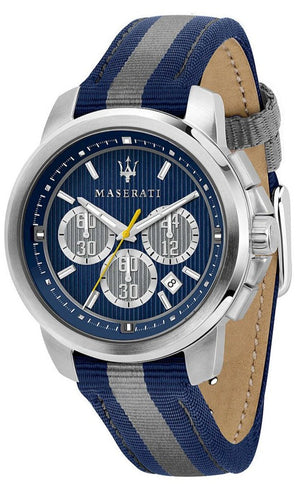 Maserati Royale 44mm Stainless Steel Fiber Strap Watch For Men - R8871637001 Authentic Buy Shop Now
