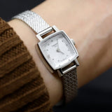 Tissot Lovely Square Silver Dial Silver Mesh Bracelet Watch For Women - T058.109.11.036.00 Authentic Buy Shop Now