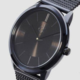 Calvin Klein Minimal Black Dial Black Mesh Bracelet Watch for Men - K3M224B1 Authentic Buy Shop Now