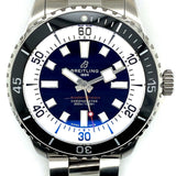 Breitling Superocean Automatic 44mm Blue Dial Silver Steel Strap Watch for Men - A17376211C1A1 Authentic Buy Shop Now