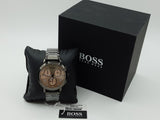 Hugo Boss Spirit Chronograph Grey Dial Grey Steel Strap Watch for Men - 1513695 Authentic Buy Shop Now