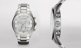 Emporio Armani Sportivo Chronograph Silver Dial Silver Steel Strap Watch For Men - AR5963 Authentic Buy Shop Now