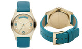 Marc Jacobs Baby Dave Gold Dial Blue Leather Strap Watch for Women - MBM1263 Authentic Buy Shop Now