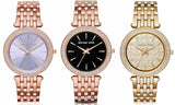 Michael Kors Darci Purple Dial Rose Gold Steel Strap Watch for Women - MK3400 Authentic Buy Shop Now