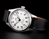 IWC Pilot's Watch Mark XVIII White Dial Black Leather Strap Watch for Men - IW327002 Authentic Buy Shop Now