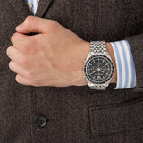 Emporio Armani Tazio Chronograph Black Dial Silver Steel Strap Watch For Men - AR5988 Authentic Buy Shop Now