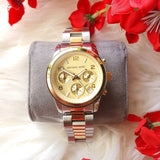 Michael Kors Runway Gold Dial Two Tone Steel Strap Watch for Women - MK5137 Authentic Buy Shop Now