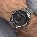 Tommy Hilfiger Hunter Grey Dial Silver Steel Strap Watch for Men - 1791608 Authentic Buy Shop Now