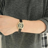 Marc Jacobs Corie Black Dial Black Leather Strap Watch for Women - MJ1580 Authentic Buy Shop Now