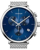 Calvin Klein High Noon Chronograph Blue Dial Silver Mesh Bracelet Watch for Men - K8M2712N Authentic Buy Shop Now