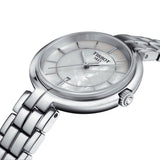 Tissot T Lady Flamingo Mother of Pearl White Dial Silver Steel Strap Watch For Women - T094.210.11.111.00 Authentic Buy Shop Now