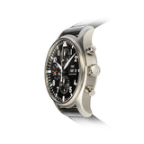IWC Pilot's Watch Chronograph Black Dial Black Leather Strap Watch for Men - IW377709 Authentic Buy Shop Now