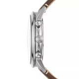 Fossil Townsman Chronograph White Dial Brown Leather Strap Watch for Men - FS5350 Authentic Buy Shop Now