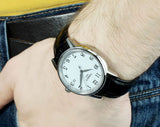Tissot T Classic Carson White Dial Black Leather Strap Watch for Men - T085.410.16.013.00 Authentic Buy Shop Now