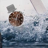 Hugo Boss Spirit Brown Dial Silver Mesh Bracelet Watch for Men - 1513694 Authentic Buy Shop Now
