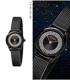 Calvin Klein Minimal Diamonds Black Dial Black Mesh Bracelet Watch for Women - K3M2342R Authentic Buy Shop Now