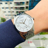 Tissot T Classic T One Automatic Silver Dial Silver Steel Strap Watch For Men - T038.430.11.037.00 Authentic Buy Shop Now