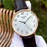 Tissot T Classic Everytime White Dial Black Leather Strap Watch For Men - T109.610.36.032.00 Authentic Buy Shop Now