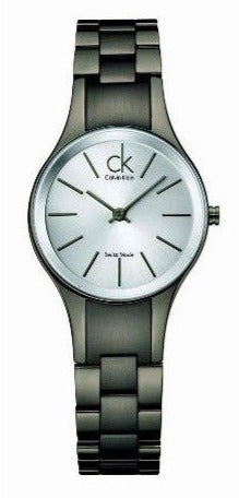 Calvin Klein Simplicity Silver Dial Grey Steel Strap Watch for Women - K4323620 Authentic Buy Shop Now