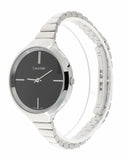 Calvin Klein Lively Black Dial Silver Steel Strap Watch for Women - K4U23121 Authentic Buy Shop Now