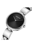 Calvin Klein Wavy Black Dial Silver Steel Strap Watch for Women - K9U23141 Authentic Buy Shop Now