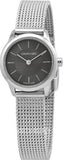Calvin Klein Minimal Grey Dial Silver Mesh Bracelet Watch for Women - K3M23124 Authentic Buy Shop Now
