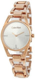 Calvin Klein Dainty Diamonds Silver Dial Rose Gold Steel Strap Watch for Women - K7L2364T Authentic Buy Shop Now