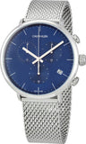 Calvin Klein High Noon Chronograph Blue Dial Silver Mesh Bracelet Watch for Men - K8M2712N Authentic Buy Shop Now