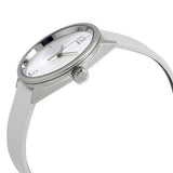 Calvin Klein Accent Silver Dial White Leather Strap Watch for Women - K2Y2Y1KW Authentic Buy Shop Now