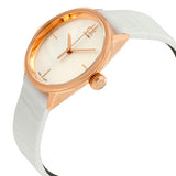 Calvin Klein Accent White Dial White Leather Strap Watch for Women - K2Y2Y6K6 Authentic Buy Shop Now