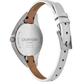 Calvin Klein Rebel White Dial White Leather Strap Watch for Women - K8P231L6 Authentic Buy Shop Now