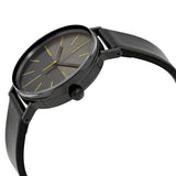 Calvin Klein Boost Black Dial Black Leather Strap Watch for Men - K7Y214CL Authentic Buy Shop Now