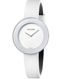 Calvin Klein Chic White Dial White Leather Strap Watch for Women - K7N23TK2 Authentic Buy Shop Now