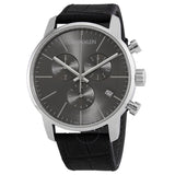 Calvin Klein City Chronograph Black Dial Black Leather Strap Watch for Men - K2G271C3 Authentic Buy Shop Now
