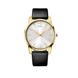 Calvin Klein City Silver Dial Black Leather Strap Watch for Men - K2G21520 Authentic Buy Shop Now