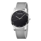 Calvin Klein City Chronograph Black Dial Silver Mesh Bracelet Watch for Men - K2G2G121 Authentic Buy Shop Now